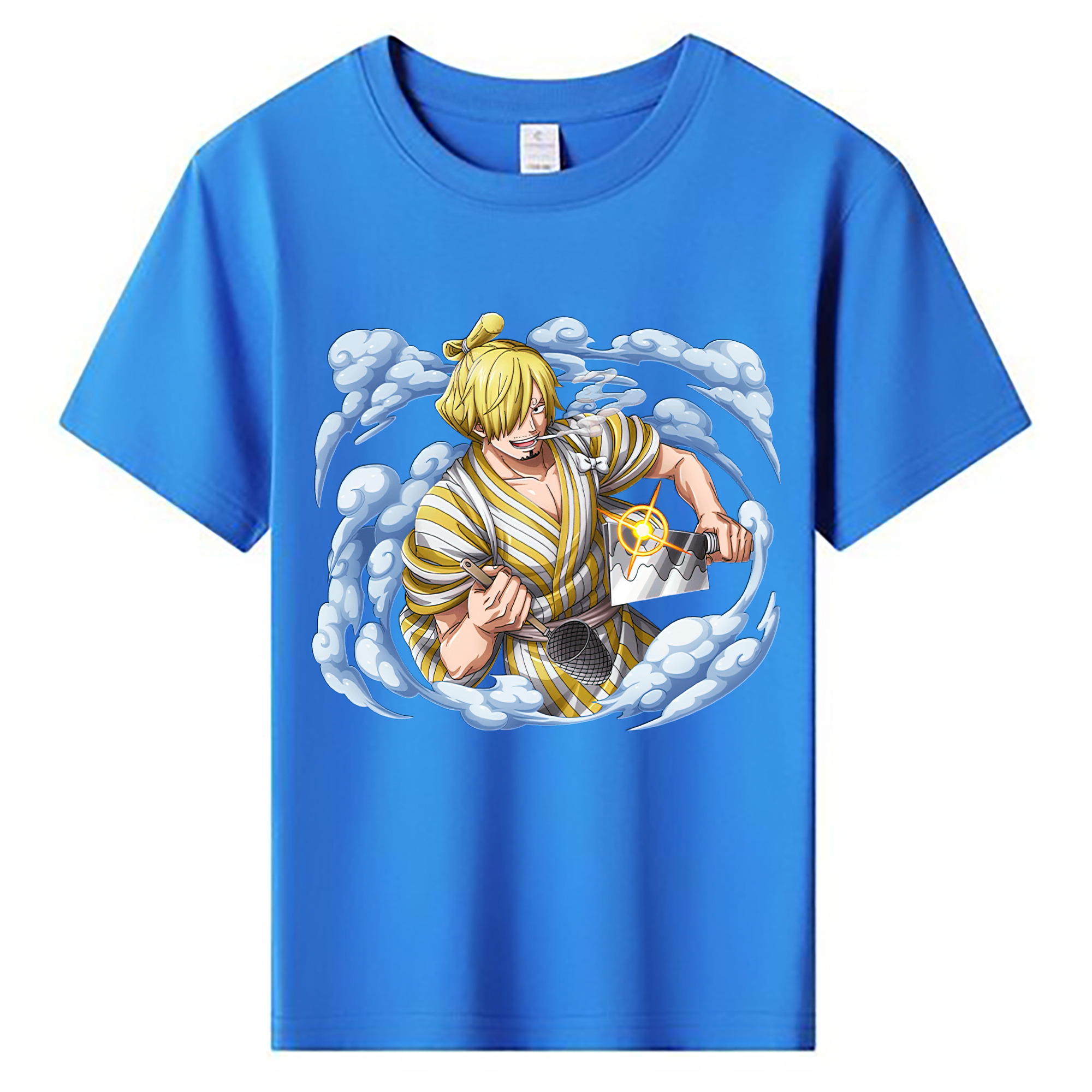 （画像用） ワンピース サンジ ONE PIECE Sanji 綿100％キッズTシャツ（フロントプリント）